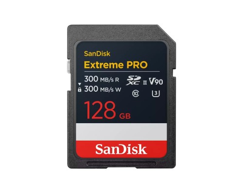 Карта пам'яті SanDisk 128GB SD class 10 UHS-II U3 V90 Extreme Pro (SDSDXDM-128G-GN4IN) Карта пам'яті SanDisk 128GB SD class 10 UHS-II U3 V90 Extreme Pro (SDSDXDM-128G-GN4IN)