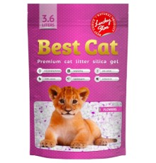 Наповнювач для туалету Best Cat Силікагелевий Pink Flowers 3.6 л (4820281500299)