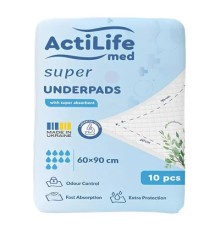 Пелюшки для малюків ActiLife Med Super 60 х 90, 10 шт (4820174981433)
