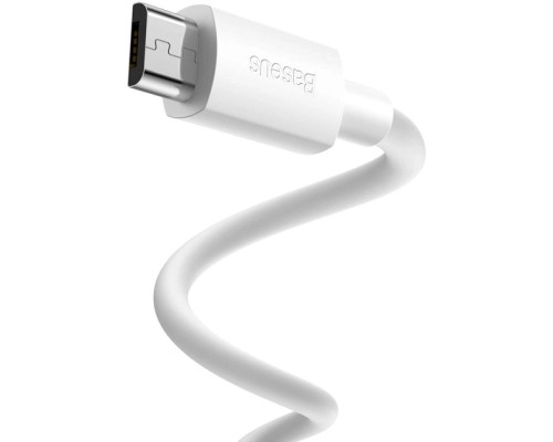 Дата кабель USB 2.0 AM to Micro 5P Simple WisdomKit (2PCS) 1.5m 2.1A white Baseus (TZCAMZJ-02)