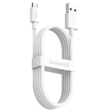 Дата кабель USB 2.0 AM to Micro 5P Simple WisdomKit (2PCS) 1.5m 2.1A white Baseus (TZCAMZJ-02)