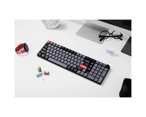 Клавіатура Keychron K17 PRO Gateron MX 2.0 Brown QMK White Led Wireless/Bluetooth/USB-А UA Black (K17P-A3-UA)