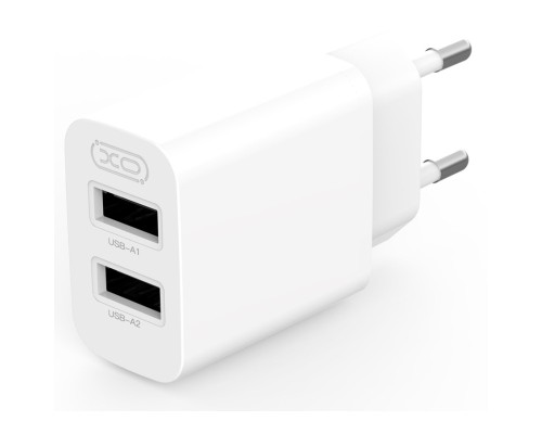 Зарядний пристрій XO L109 12W 2xUSB-A White (L109_White)