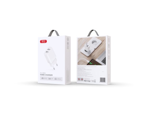 Зарядний пристрій XO L109 12W 2xUSB-A White (L109_White)