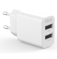 Зарядний пристрій XO L109 12W 2xUSB-A White (L109_White)