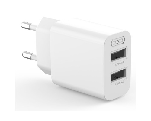 Зарядний пристрій XO L109 12W 2xUSB-A White (L109_White)