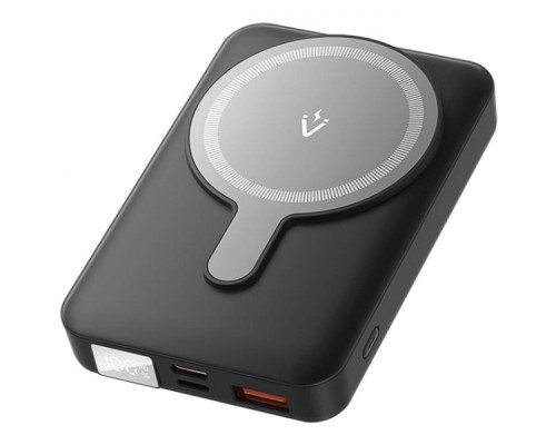Батарея універсальна Vention Magnetic Wireless 10000mAh 22.5W 3A, PD, QC/3.0, USB-C, Lightning, LED Display, Black (FHTB0)