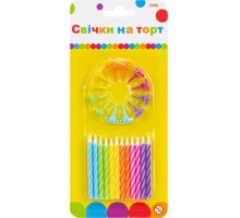 Свічка Maxi 24 шт на торт; 12 підставок для свічок (MX620100.C09)