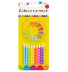 Свічка Maxi 24 шт на торт; 12 підставок для свічок (MX620100.C09)