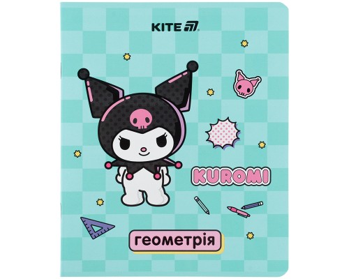 Зошит Kite предметний Kuromi 48 аркуші, клітинка, геометрія (HK25-240-1)