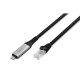 Дата кабель USB-C to RJ45 Ethernet 2.0m CAT6A S/FTP 1Gbps LSZH Digitus (AK-300601-020-S)