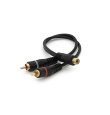 Кабель мультимедійний 1xRCA F to 2xRCA M 0.2m black Voltronic (YT-RCA(F)/2хRCA(M)-0,2CuB)