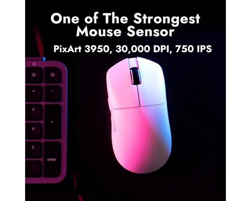 Мишка Lemokey G1 USB-A/USB-C/Wireless 8K White (G1-A2)