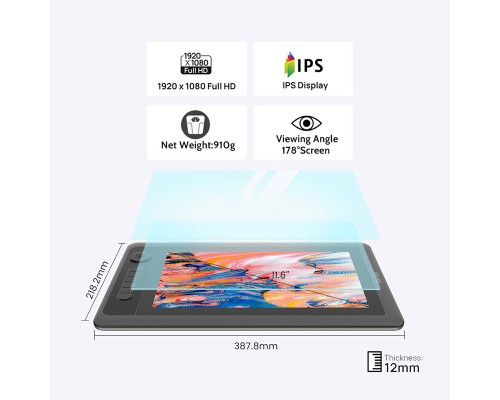 Графічний планшет Parblo Coast 12 Pro Gen2 (COAST12PROG2)