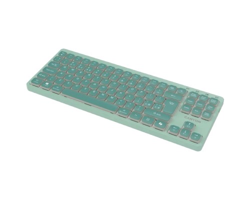 Клавіатура Canyon OnType 10 TKL Mechanical Silent Low-profile USB UA Green (CNS-HKB10GR)