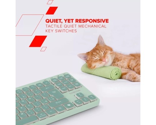Клавіатура Canyon OnType 10 TKL Mechanical Silent Low-profile USB UA Green (CNS-HKB10GR)