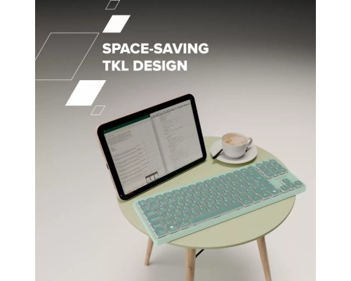 Клавіатура Canyon OnType 10 TKL Mechanical Silent Low-profile USB UA Green (CNS-HKB10GR)