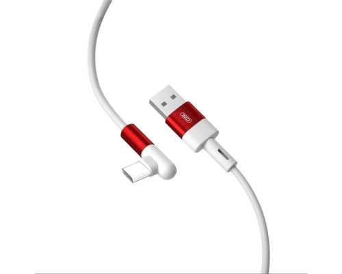 Дата кабель USB 2.0 AM to USB-C 1.0m 90° corner NB152 white XO (6920680872503)