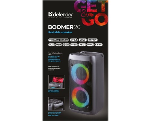 Акустична система Defender Boomer 20 Black (65820)