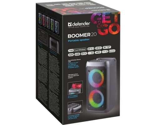 Акустична система Defender Boomer 20 Black (65820)