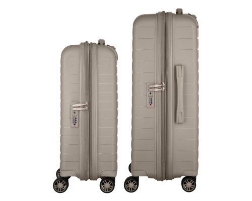 Набір валіз 2E Aero (M+S), сіро-коричневі (2E-SPP-AERO-SET2-TP)
