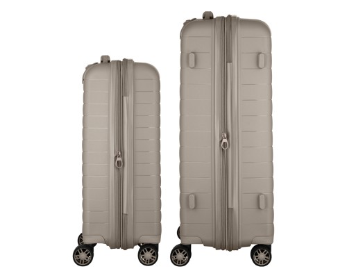 Набір валіз 2E Aero (M+S), сіро-коричневі (2E-SPP-AERO-SET2-TP)
