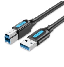 Дата кабель USB 3.0 A Male to B Male Cable 1.5M Black PVC Type VENTION (COOBG)