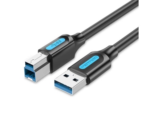 Дата кабель USB 3.0 A Male to B Male Cable 1.5M Black PVC Type VENTION (COOBG)