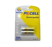 Акумулятор AAA R03 600mAh 1.2V NiMH Rechargeable Battery, 2шт/бл PkCell (PC/AAA600-2BR)