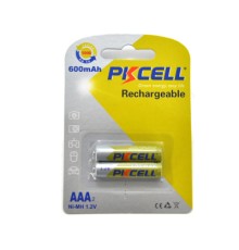 Акумулятор AAA R03 600mAh 1.2V NiMH Rechargeable Battery, 2шт/бл PkCell (PC/AAA600-2BR)