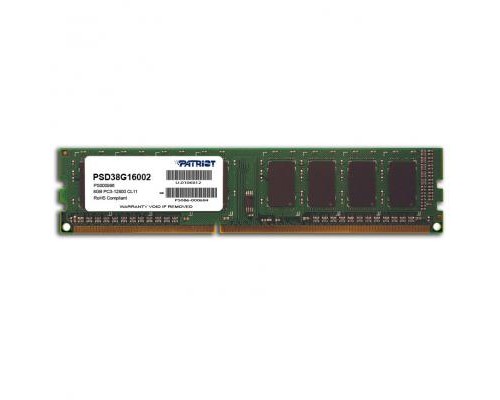 Модуль пам'яті для комп'ютера DDR3 8GB 1600 MHz Patriot (PSD38G16002)