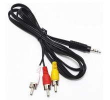 Кабель мультимедійний Jack TRRS 3.5mm папа/3RCA 1.8m Atcom (17320) 