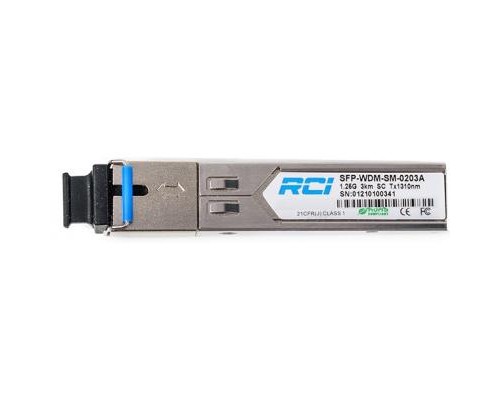 Модуль SFP 1G, 20km, LC, Tx 1310nm RCI (SFP-WDM-SM-0220AD-LC)