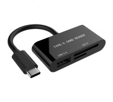 Зчитувач флеш-карт Gembird Type-C SD/TF + USB2.0 (UHB-CR3-02)