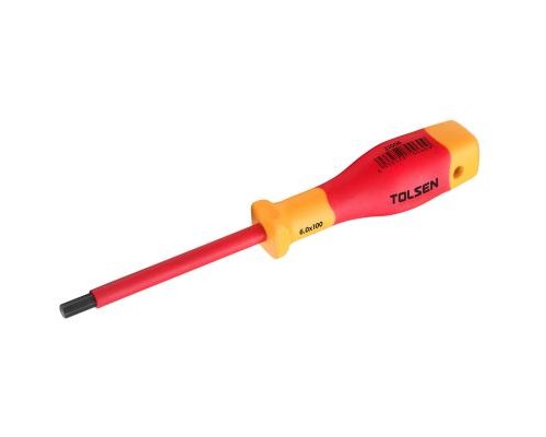 Викрутка Tolsen Premium діелектрична VDE шестигранна H 6.0х100 мм (V31006)