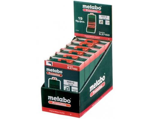 Набір свердл Metabo HSS-G 19шт. Promotion (627153000)