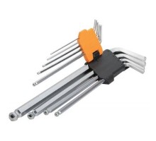 Набір інструментів Tolsen подовжених ключів Torx з отвором 9 шт Т10-Т50 (20057)