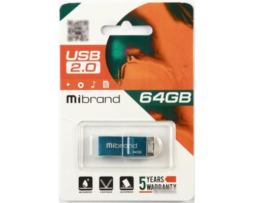 USB флеш накопичувач Mibrand 64GB Сhameleon Light Blue USB 2.0 (MI2.0/CH64U6LU) 