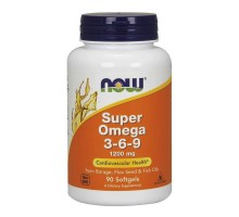Жирні кислоти Now Foods Супер Омега 3-6-9, Super Omega 3-6-9,, 1200 мг, 90 желатинов (NOW-01839)