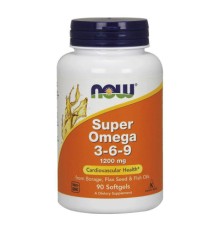 Жирні кислоти Now Foods Супер Омега 3-6-9, Super Omega 3-6-9,, 1200 мг, 90 желатинов (NOW-01839)