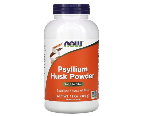 Трави Now Foods Подорожник, порошок з лушпиння насіння, Psyllium Husk Powder (NOW-05975)