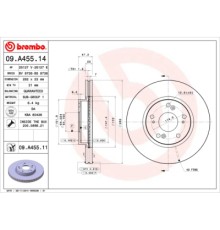 Гальмівний диск Brembo 09.A455.14