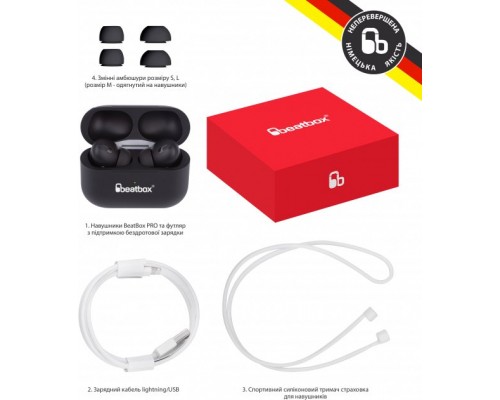 Навушники BeatBox PODS PRO 1 Wireless charging black (bbppro1wcb)
