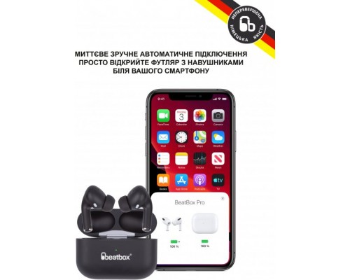 Навушники BeatBox PODS PRO 1 Wireless charging black (bbppro1wcb)