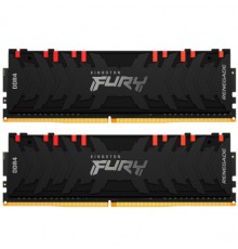Модуль пам'яті для комп'ютера DDR4 16GB (2x8GB) 4000 MHz Renegade RGB Black Kingston Fury (ex.HyperX) (KF440C19RBAK2/16)