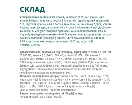 Сухий корм для собак Optimeal гіпоалергенний для середніх і великих порід - лосось 1.5 кг (4820215365925)