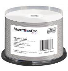Диск BD SmartDisk PRO BD-R 25GB 6X White InkJet Printable WRAP(22-118 мм) 50шт (69835)