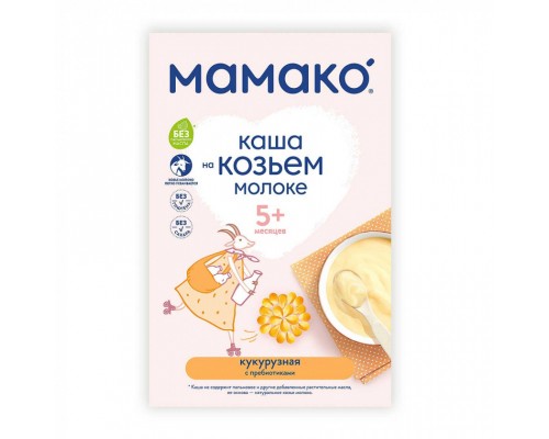 Дитяча каша MAMAKO кукурудзяна з пребіотиками на козячому молоці 200 г (4607088796434)
