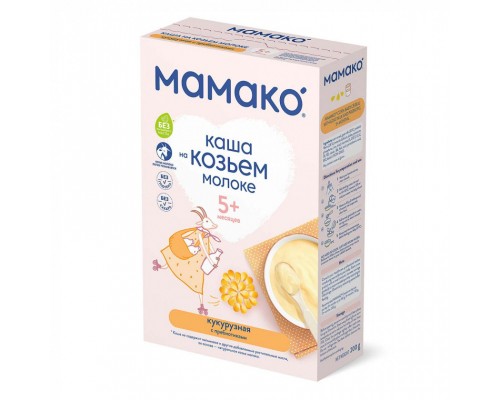 Дитяча каша MAMAKO кукурудзяна з пребіотиками на козячому молоці 200 г (4607088796434)