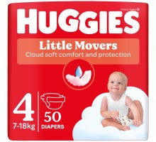 Підгузки Huggies Little Movers 4 (7-18 кг) Jumbo 50 шт (5029053567587)